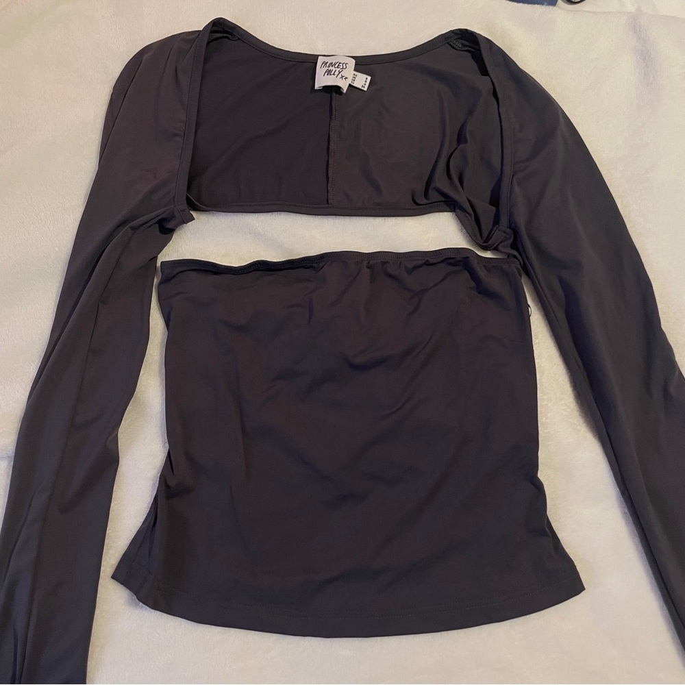 Princess polly moran two piece bolero top set in slate